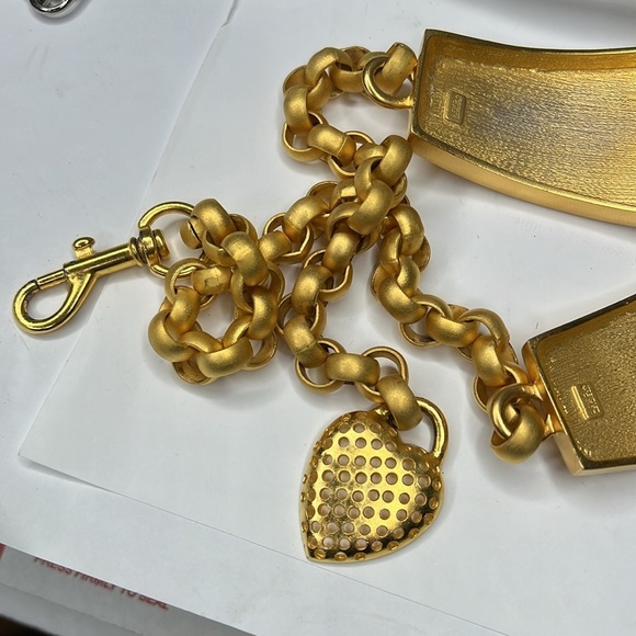 Linda Levinson 1980’s Matte Goldtone Solid Adjustable 31” Drop Chain Belt - Picture 9 of 9